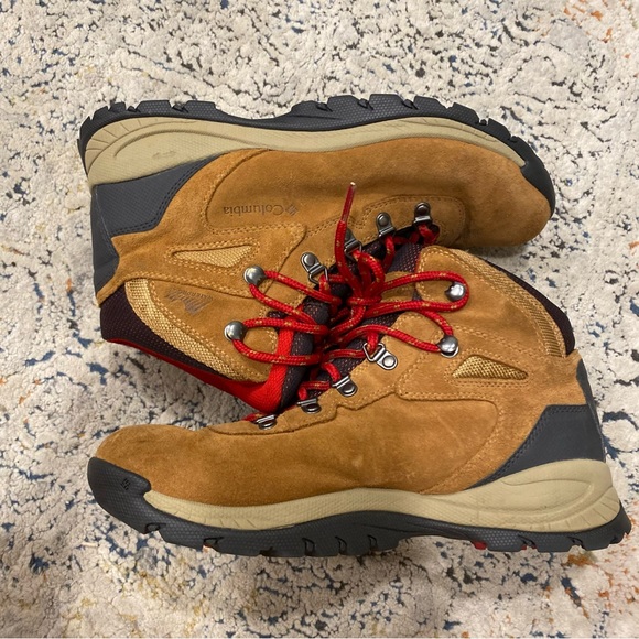 Columbia hiking ankle high boots size 9.5 red brown - Picture 5 of 7